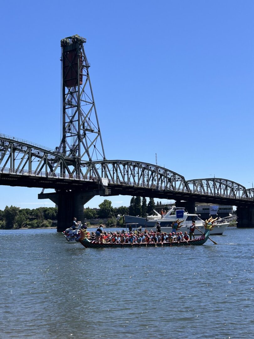 Water Dragons in Dragon Boat Near Hawthorne Bridge
