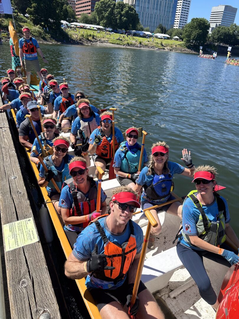 Water Dragons in the boat at the dock